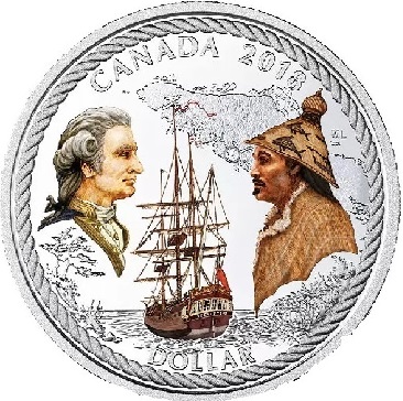 2018 Canadian Captain Cook at Nootka Sound 240th Anniv Silver Dollar Proof Coin Set (Special Edition)