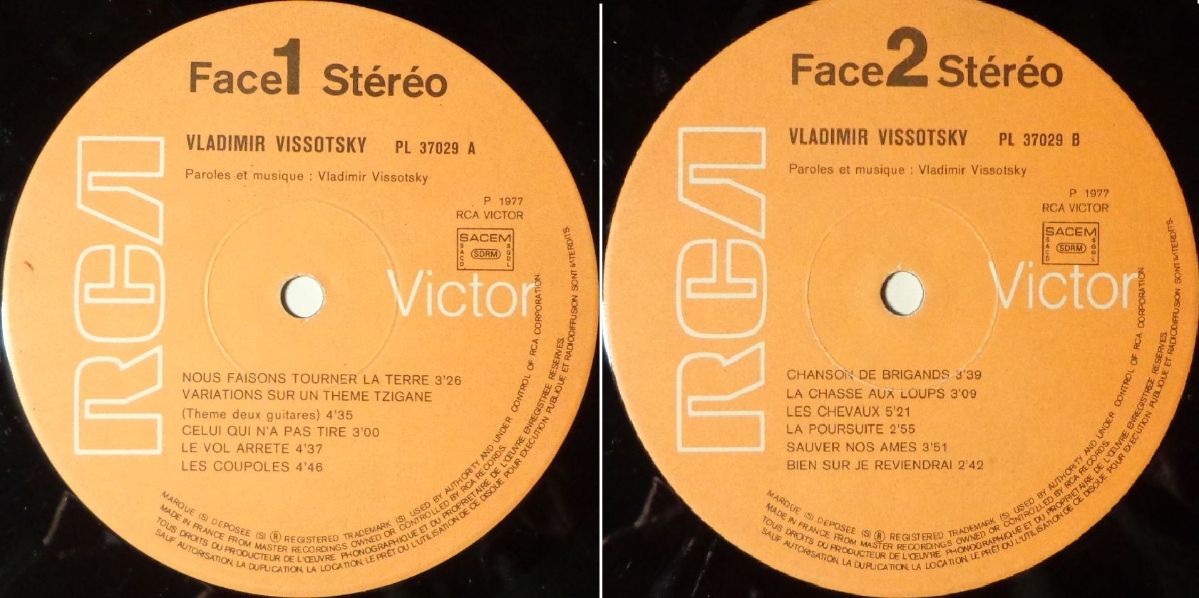 Vladimir Vissotsky [RCA], 1977